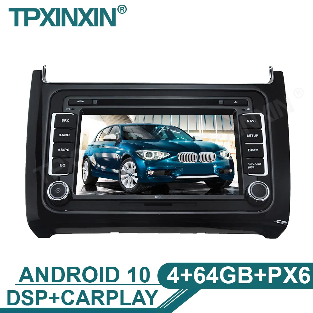 Автомобильный мультимедийный плеер проигрыватель на Android 10 4 Гб ОЗУ 64 ПЗУ с GPS Wi-Fi