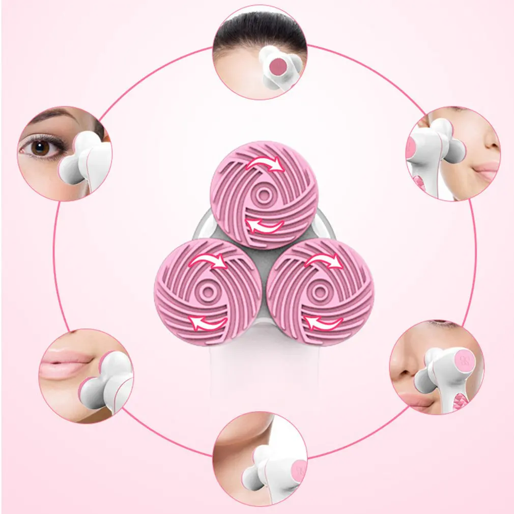 Трехколесный массажный силиконовый очищающее средство для лица домашнее