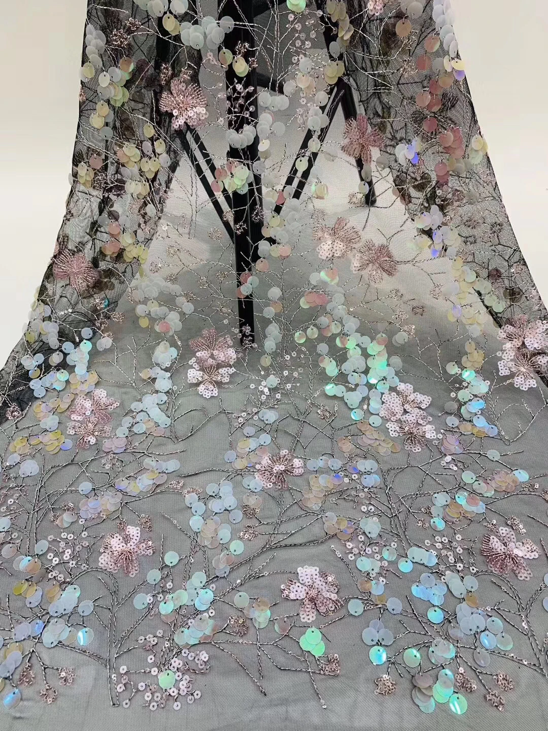 

African Lace Fabric 2021 High Quality Lace Embroidery French Lace Fabric Bridal Wedding Dress Nigeria Lace Fabric D3740