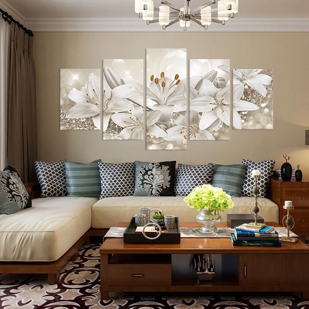 Модная настенная Картина на холсте 5 шт. модное красивое украшение для гостиной с