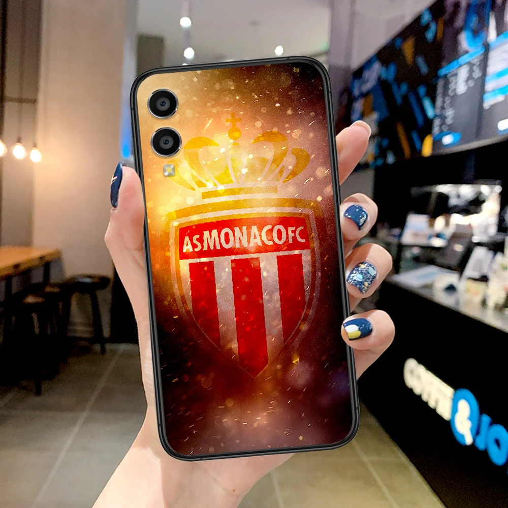 

As Monaco Soccer Logo Phone Case For Huawei Honor 6A 7A 7C 8 8A 8X 9 9X 10 10i 20 Lite Pro Play black Back Tpu Cell Soft Shell