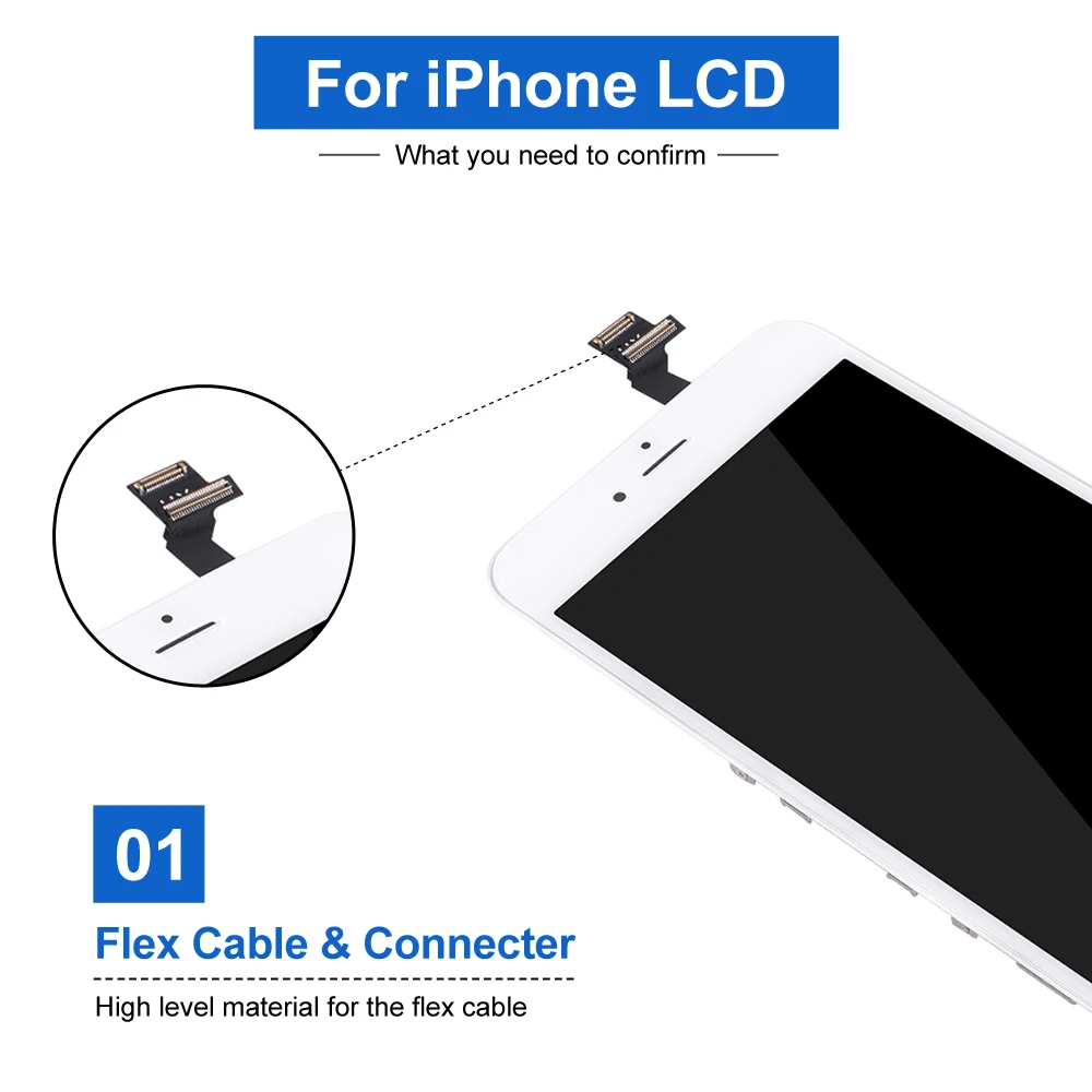 Кодирующий преобразователь сенсорного экрана в сборе Замена для iPhone 6 4 7