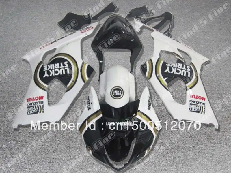 

white black fairings for SUZUKI GSXR1000 03 04 K3 Injection mold 03-04 GSX R1000 GSXR 1000 2003 2004 2003-2004 ABS fairing kit