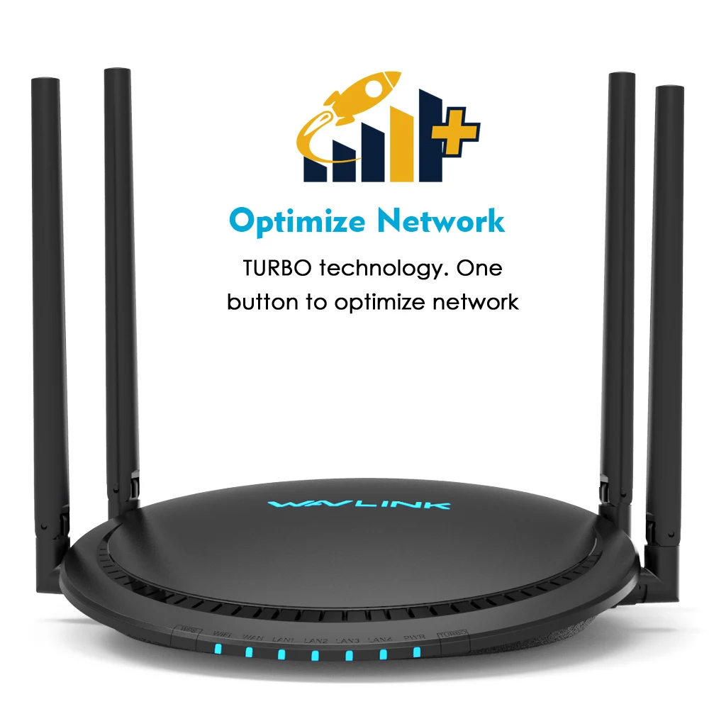 Беспроводной Wi Fi роутер Wavlink двухдиапазонный 5 ГГц 1200 Мбит/с репитер с Touchlink