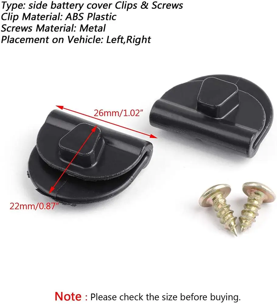 Черный боковой зажим для крышки аккумулятора L и R подходит Sportster Xl883 Xl1200 48 72 2004-2018 |