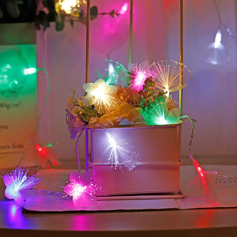 

LED String Lights Christmas Tree Wedding Party Garland Room Decor Lighting Optical Fiber Fairy Lights for Eaves Garden 2M