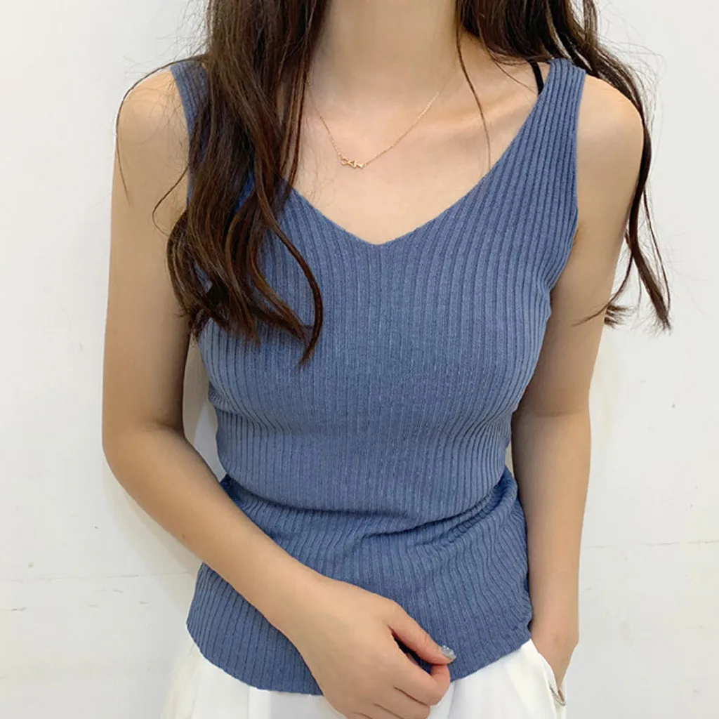 Вязаный топ с v образным вырезом женская сексуальная жилетка люрексом