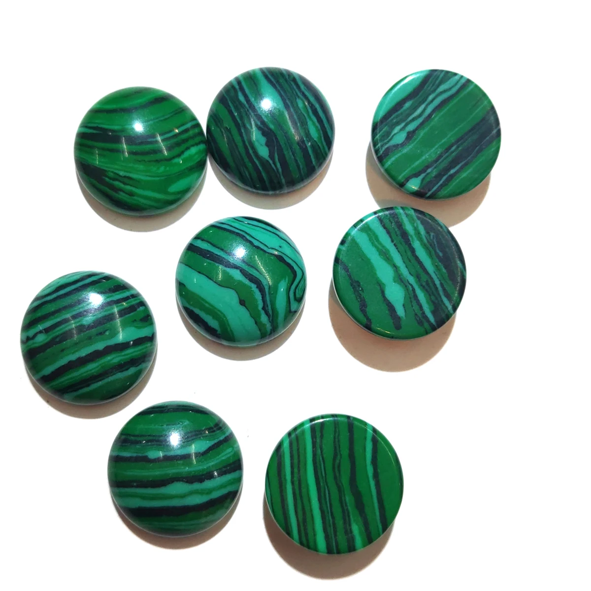 

Natural Stone Malachite Cabochon Bead12 14 16 18 20mm Round No Hole Loose Beads For jewelry making DIY Ring Necklace accessories