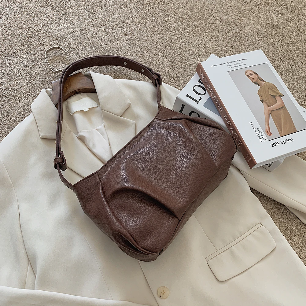 

Solid Color Shoulder Messenger Bag Women Handbags Totes Bags Fashion Simple PU Leather Crossbody Bags Clutch Bag