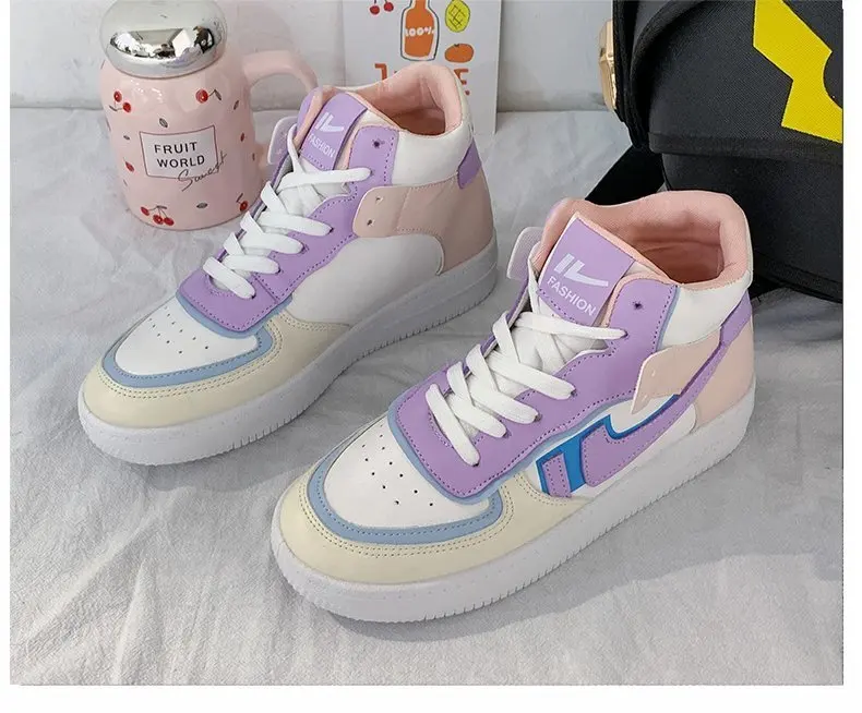 

High Top White Shoes Women's 2021 New Student Platform Platform Casual Shoes Women's Board Shoes Women Shoes