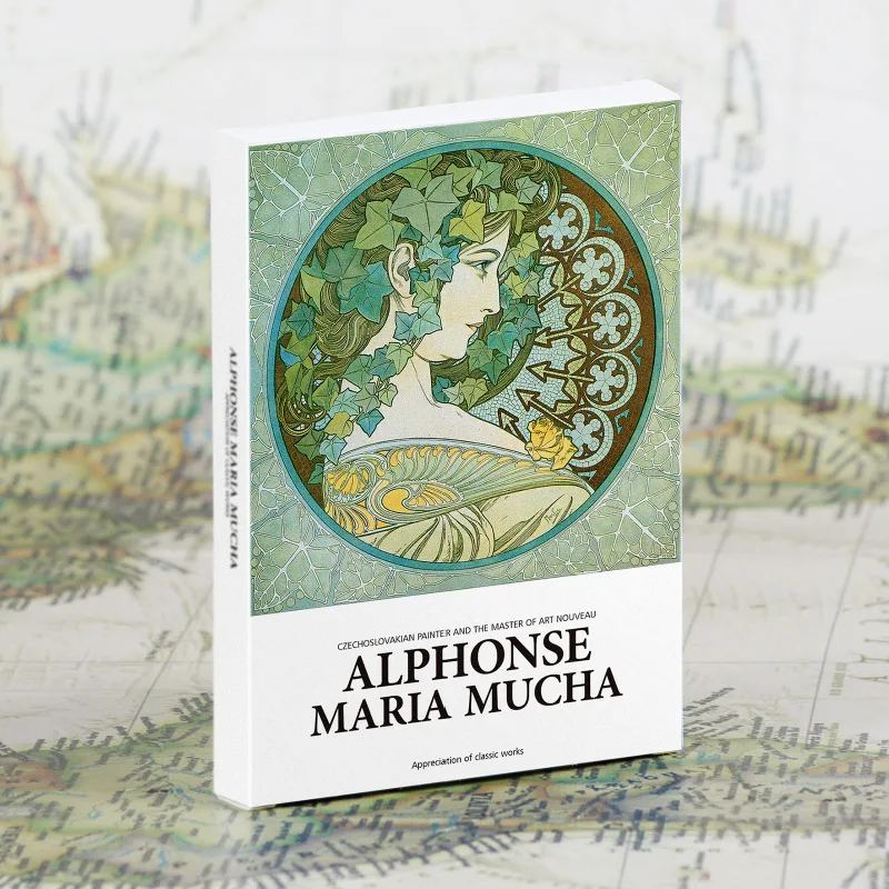 

30Pcs/Pack Alphonse Maria Mucha Paintings Series Postcard Greeting Cards DIY Journal Decoration Stationery