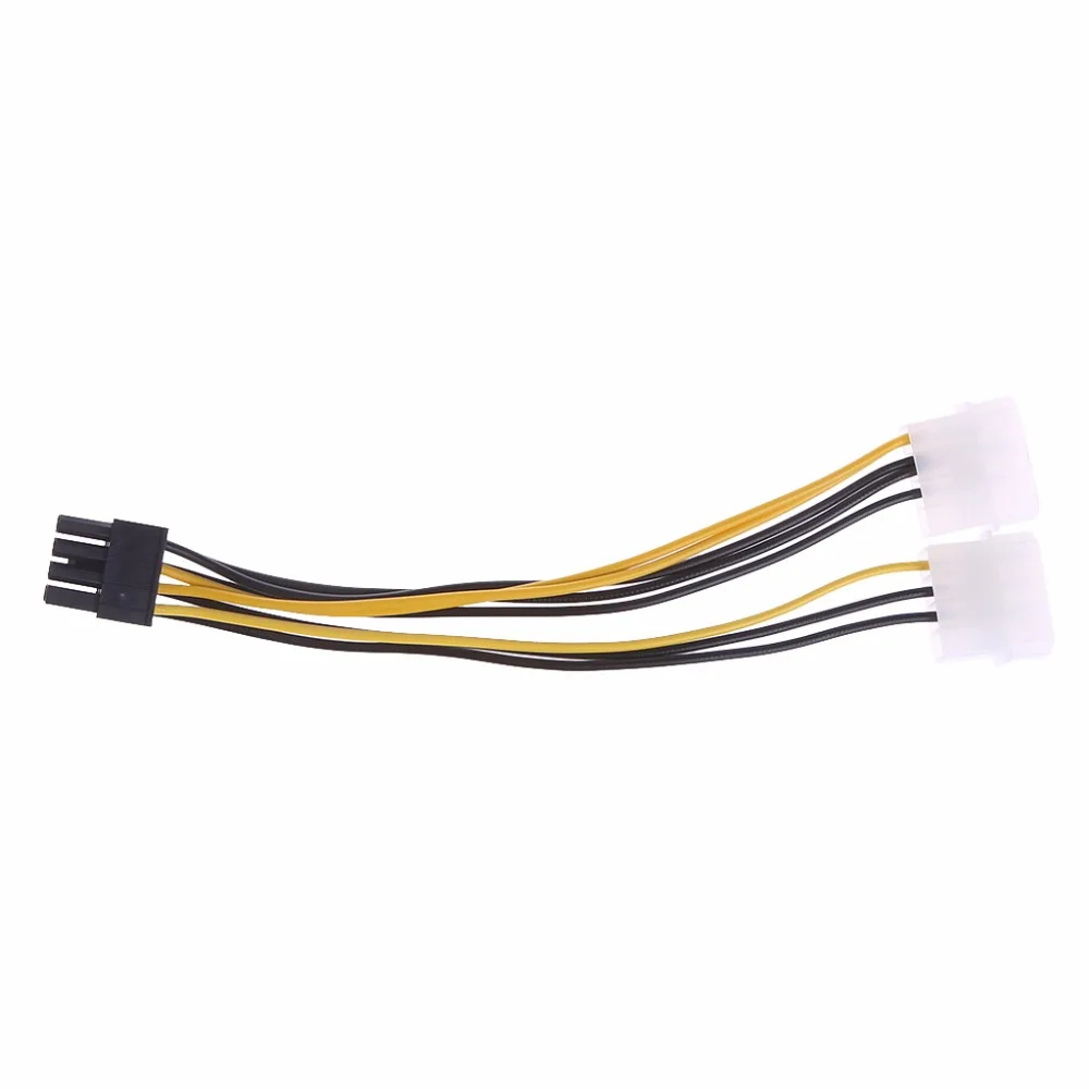 

2 x 4-Pin Molex LP4 To 8-Pin PCI Express Video Card ATX PSU Power Adapter Cable