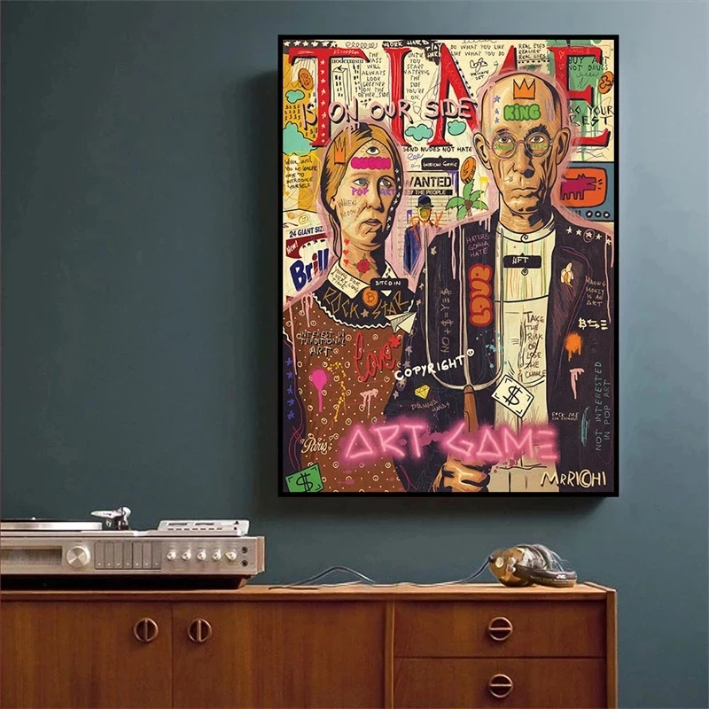 Ретро американская Готическая фигурка художественные картины на холсте постеры