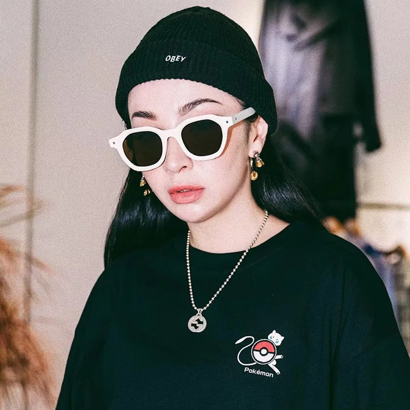 Мода зеленая оправа желтые линзы Квадратные Солнцезащитные очки женские 2021