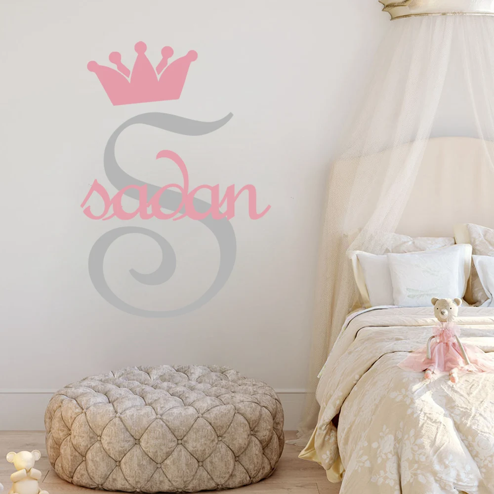 Наклейки на стену с именем клиента персонализированные наклейки для девочек