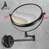 bath mirrors 8 round wall makeup mirror 3x1 magnifying mirrors black brass double side beauty 360 rotate bathroom mirror 1308