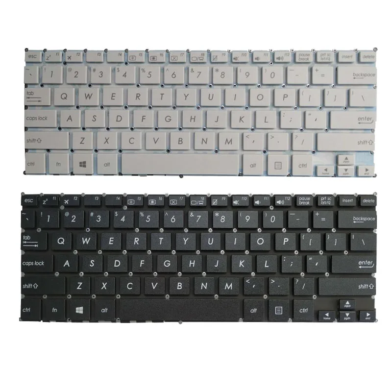 

Новая английская клавиатура US для ноутбука ASUS X205 X205T X205TA E202 E202S E205 E202MA TP201SA, черная/белая