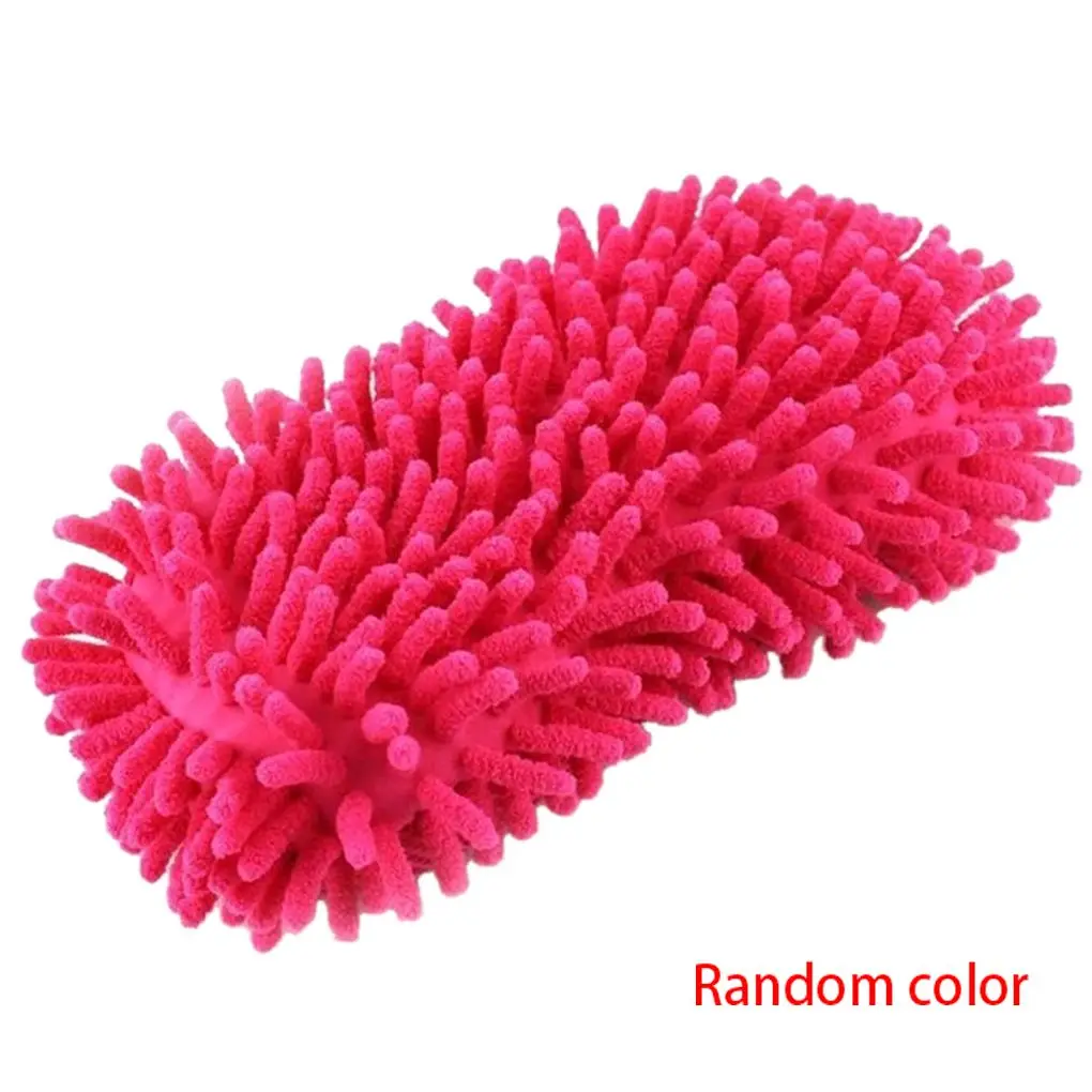 

Microfiber Chenille Car Washing Dusting Cleaning Glove Scratch-Free Soft Wash Towel Color Random