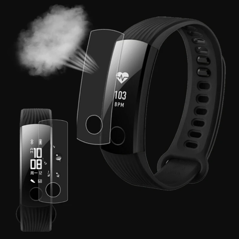 Ультратонкий защитный экран из ТПУ для смарт часов Huawei Honor Band 3 Бесплатная