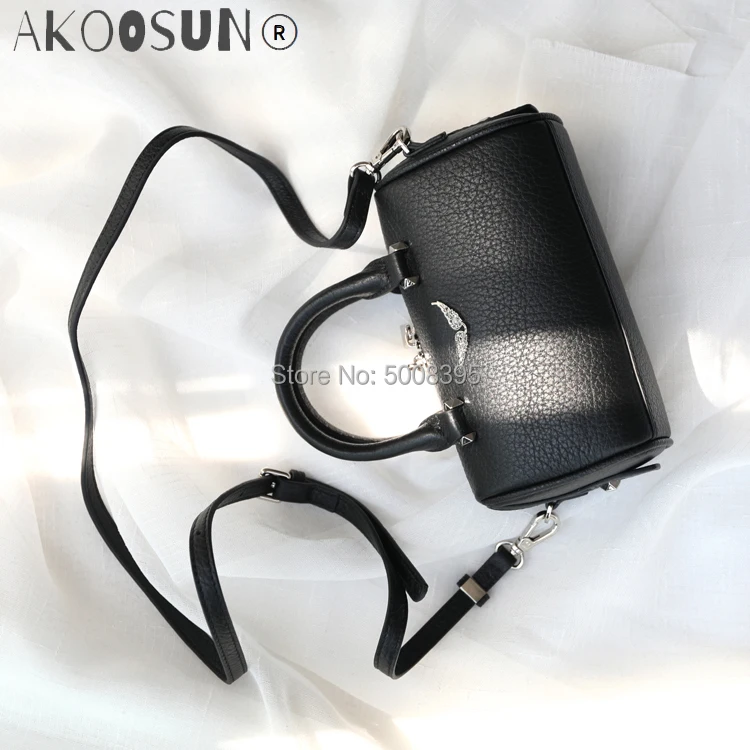 Preço Bolsa De Descanso De Couro Do Plutônio Rachado Da Forma Preta Da Mulher Com Alça De Ombro Ajustável Crossover