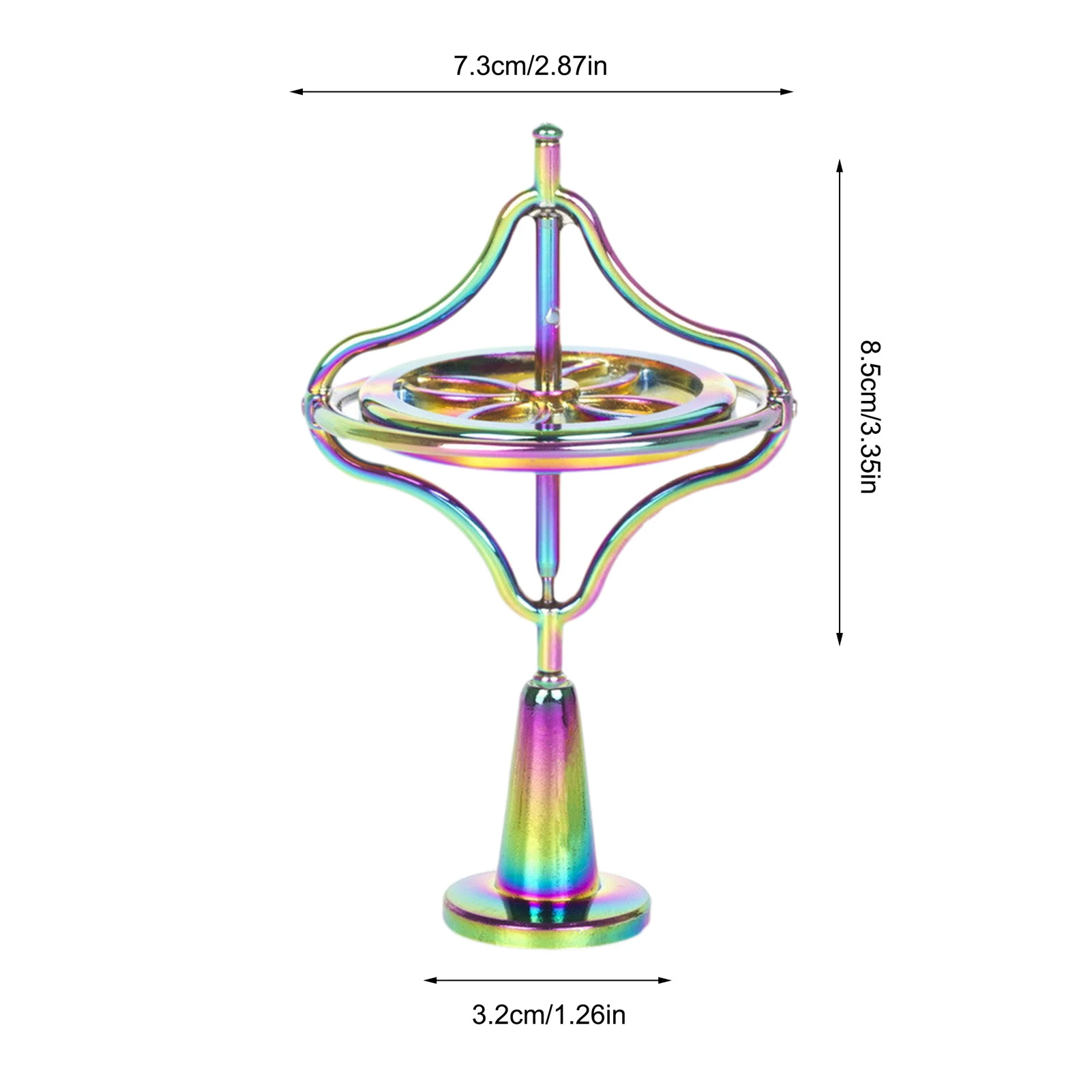 

Alloy Finger Gyroscope Toy Kill Time Metal Anti-gravity Spinner Toy For Offfice Study Stress Release