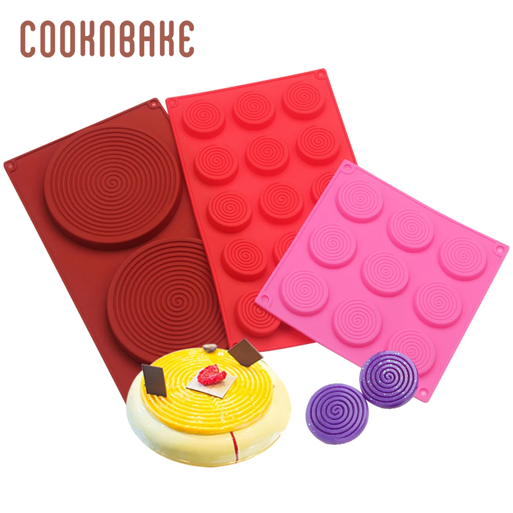 COOKNBAKE силиконовая форма для торта мыла круглая конфет печенья большая хлеба