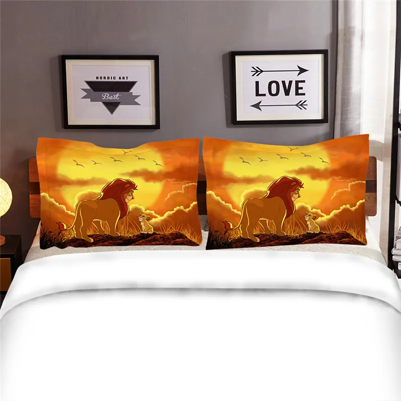 Набор теплых постельных принадлежностей с изображением короля льва на закате