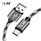 Зарядный кабель OLAF, USB Type C для Samsung Galaxy S9, S8, Note 9, One Plus, 6, 5 т