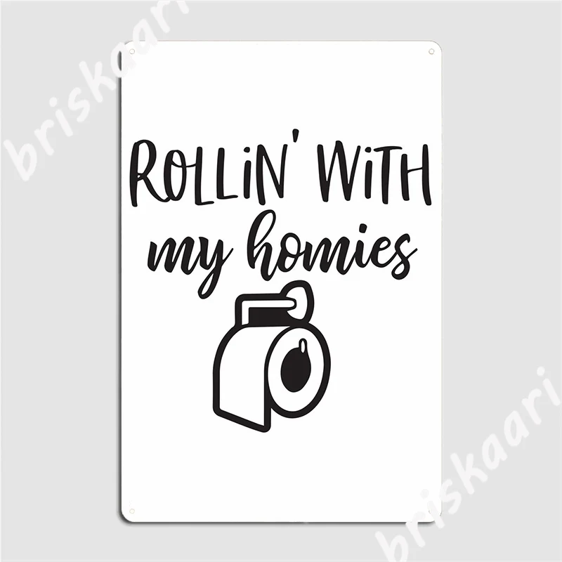 

Забавный металлический плакат Rollin в ванную комнату, настенная пещера, печать, украшение гаража, паб, фотоплакат