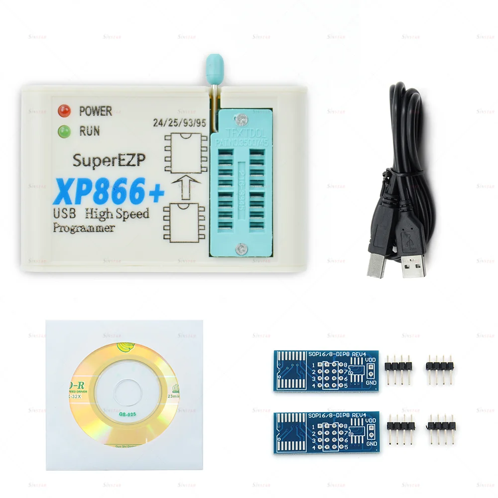 100% Оригинальный X866 + высокоскоростной USB SPI программатор XP866 Поддержка 24 25 93 95EEPROM