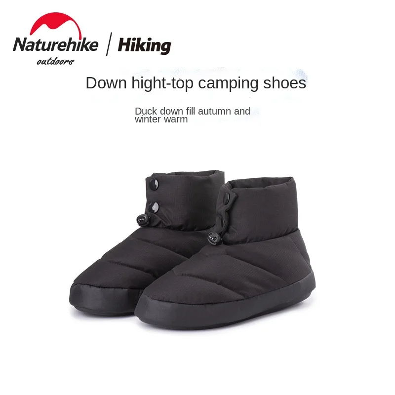 

Naturehike High Top Down Shoes Outdoor Anti Splash, Wind and Skid Proof Warm Duck Down Camp Shoes in Winter