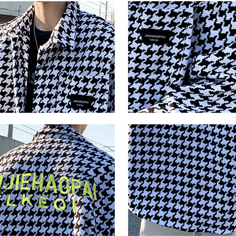 

Men Jackets Fashion Chic Letter Harajuku Turn-down Collar High Street Hip Hop Retro Streetwear Patch Design Teens Oversize Coats