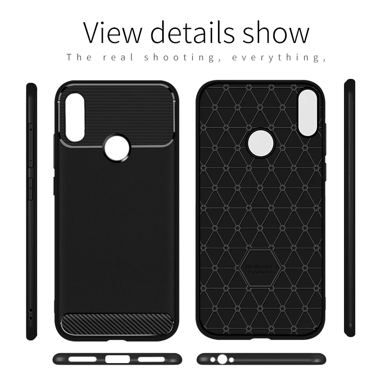 Модный чехол из углеродного волокна ТПУ для Xiaomi Redmi Note 7 защитный силиконовый Pro