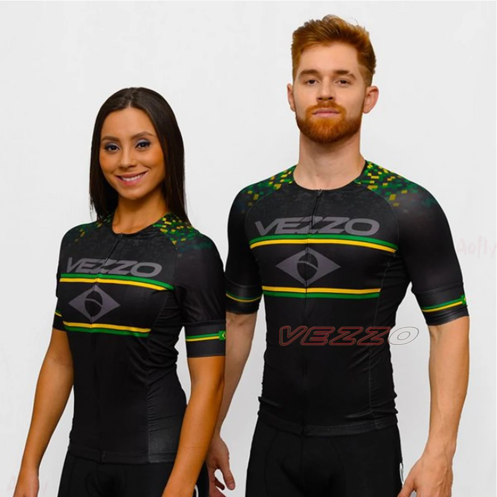 Vezzo ขี่จักรยานสำหรับคู่ฤดูร้อนเฉพาะเสื้อขี่จักรยานผู้หญิงจัดส่งฟรีผู้ชาย Mountain Racing เสื้อ MTB เสื...