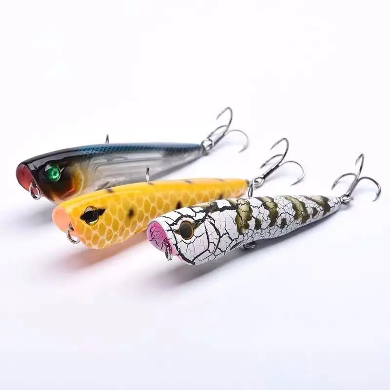 

1Pcs 9g 12g 8# Hooks Pesca Artificial Bait Peche Fishing Tackle Top Water Popper Lure Fishing Wobbler Crankbait