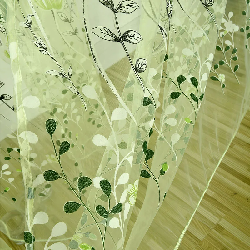 Занавеска с принтом тюльпана затемненная прозрачная вуаль тюлевые занавески для