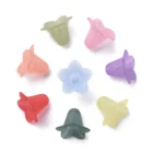 Pandahall 50 шт прозрачный матовый акриловый цветок бусины 5 лепестков для самостоятельного изготовления ювелирных изделий браслет ожерелье головной убор в поисках 16 мм