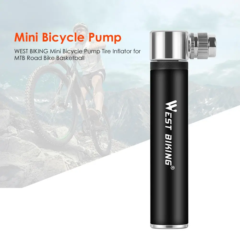 WEST BIKING мини велосипедный насос ручной воздушный для велосипеда шиномонтажный AV/FV
