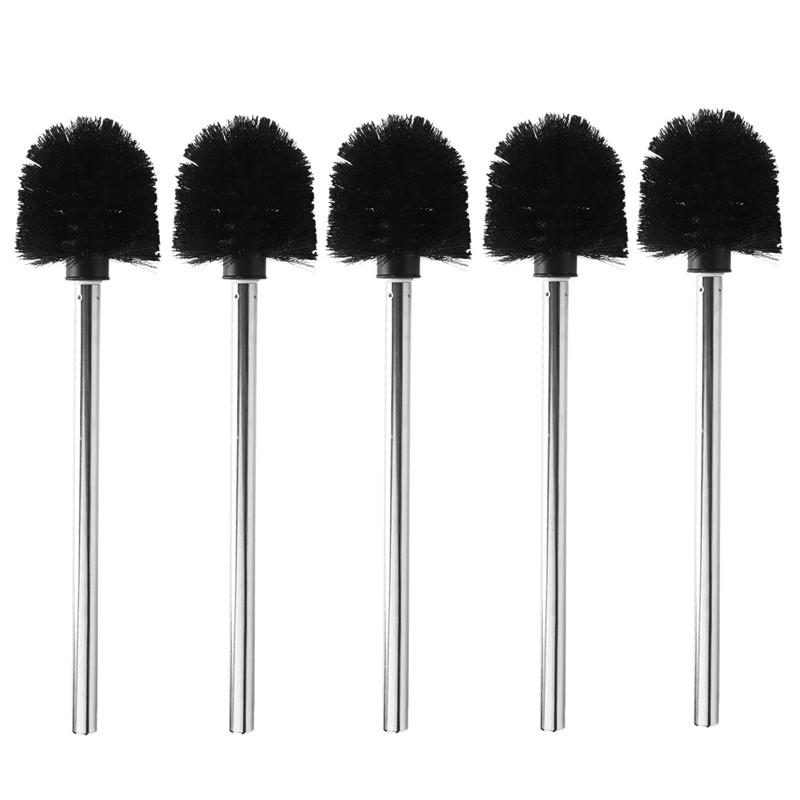 

A Pack Of 5 Spare Toilet Brush Heads Can Be Replaced With Black Compatible Cartridges Black Brush Head Handle Stainless Steel To