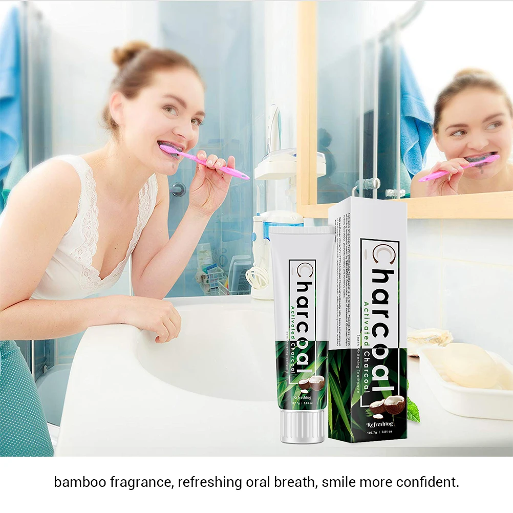 Отбеливание зубов натуральная бамбуковая зубная паста Кокосовая Скорлупа уголь