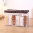 Кухонная стойка, пластиковая Рабочая коробка, коробки для специй, чехол для соли и сахара, приправ, 6 шт.компл.