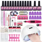 Набор для маникюра COSCELIA, УФ-Светодиодная лампа 80 Вт с 12 Гель-лаками для ногтей, инструменты для маникюра