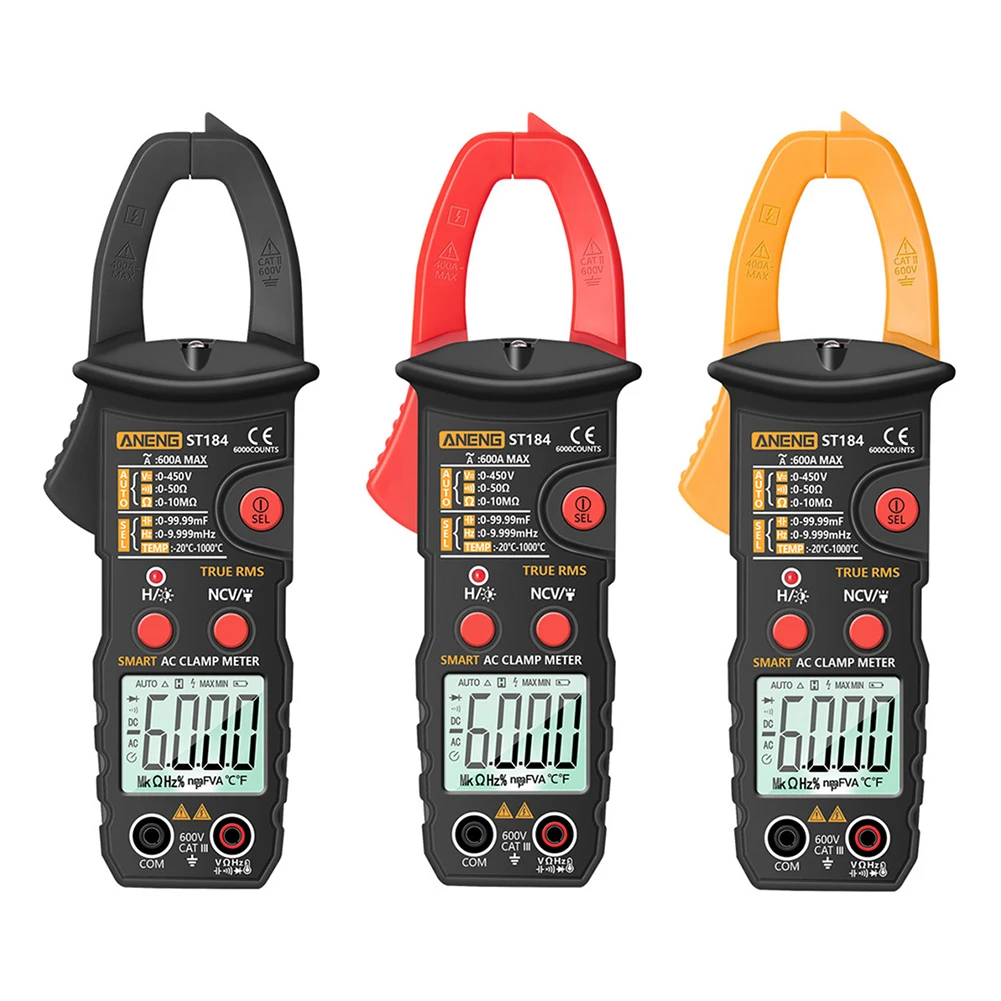 

ST184 Digital Clamp Multimeter Data Holding Manual Strong Toughness Electric Portable Focus AC/DC Ammeter Voltmeter
