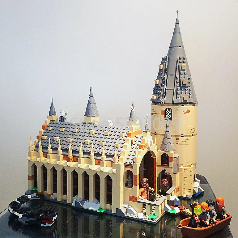 Строительные блоки в наличии модель 16052 Поттера Magic World Movie Hog warts Great Hall 878 шт.