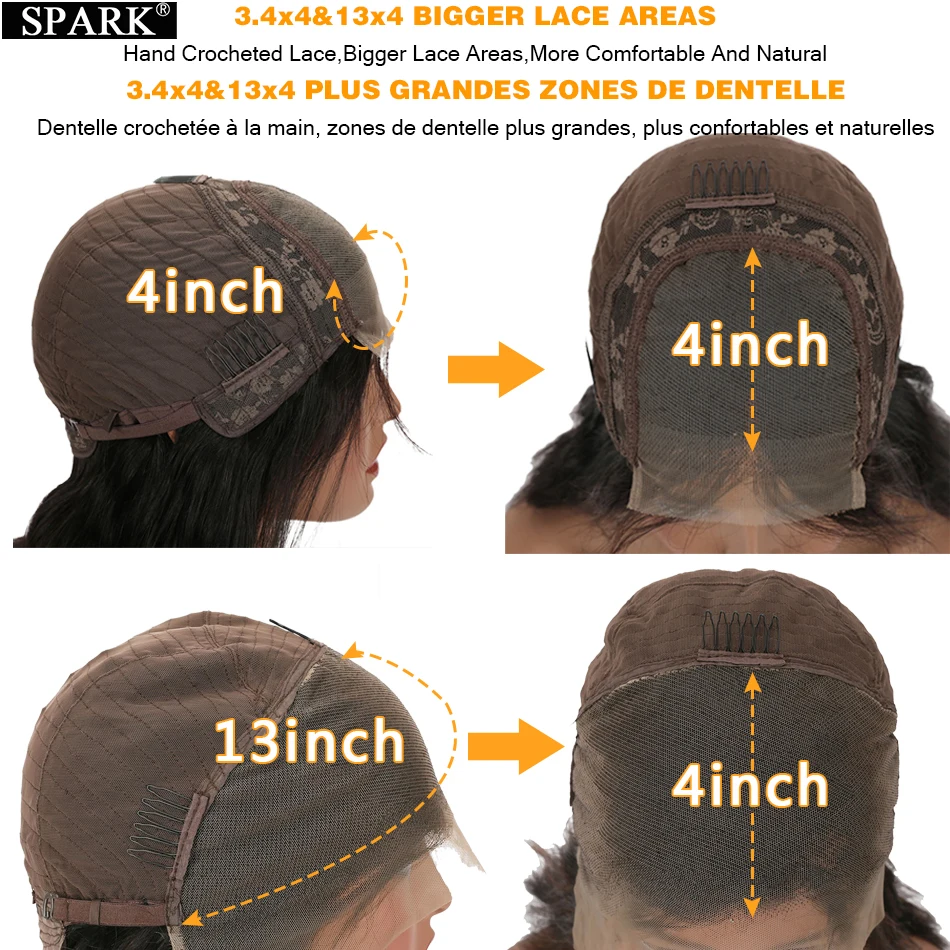 spesifikasi Spark Ombre Renda Depan Rambut Manusia Wig Mongolia Afro Kinky Curly Digunakan Dipetik 13*4 & 4*4 Renda Frontal Wig Rambut Manusia Wig Remy