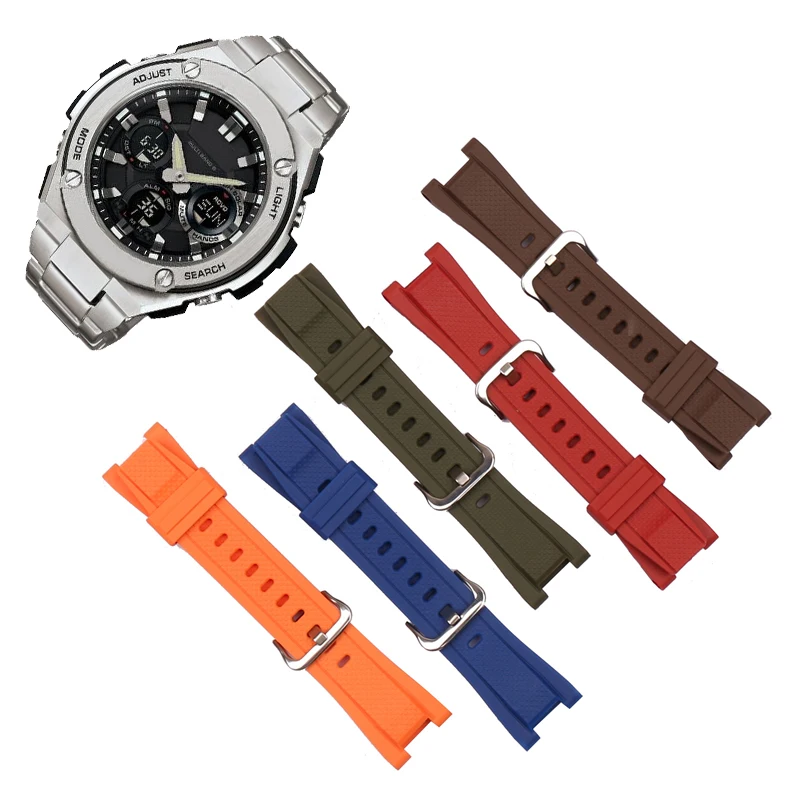 Pаспродажа Ремешок резиновый для Casio GST S120 W300GL S110 B100