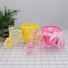 1 шт., корзина для хранения в виде велосипеда из ротанга, ваза для цветов и растений, подставка-держатель для велосипеда, органайзер для цветочной корзины, горшок в подарок, свадебные принадлежности