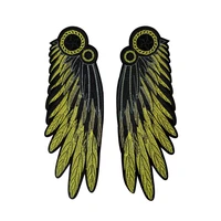 2pc new arrival angel wings sew on feather patch t shirt adhesive embroidery patch diy clothing accessory backpack patches