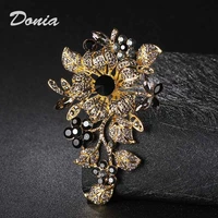 donia jewelry new brooch high grade large flower brooch european and american popular coat accessories scarf pin