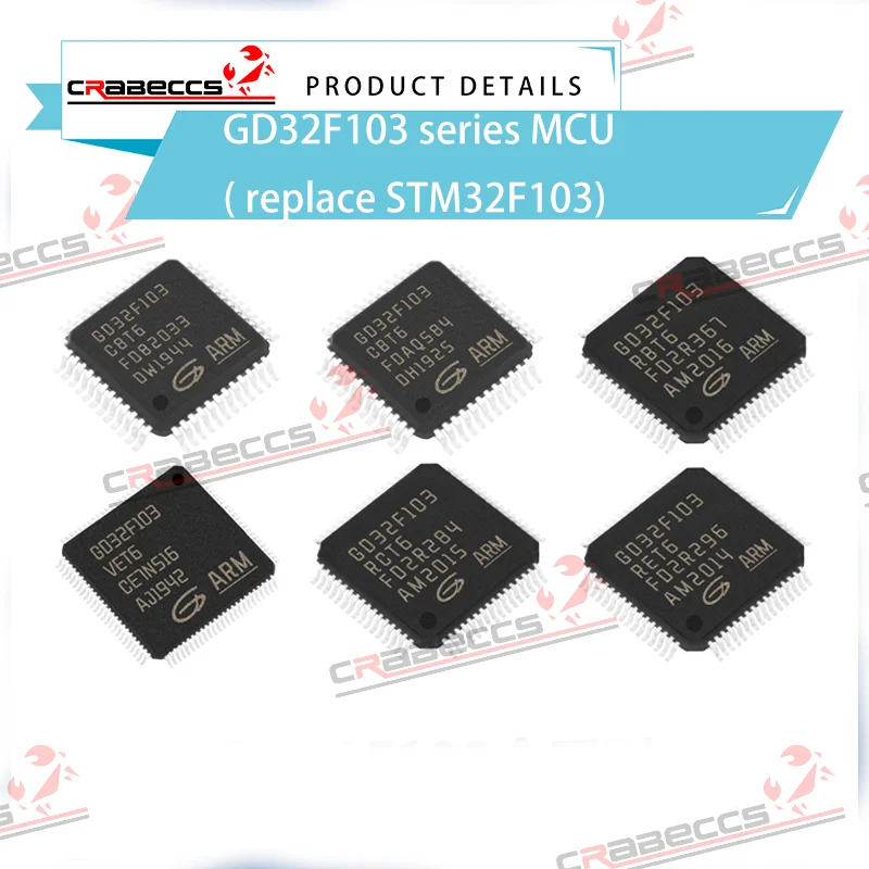 

GD32F103C8T6 RCT6 VCT6 VET6 CBT6 RET6 RBT6 VGT6 RGT6 VBT6 ZET6 LQFP-48 SMD 32-bit microcontroller single-chip microcomputer chip